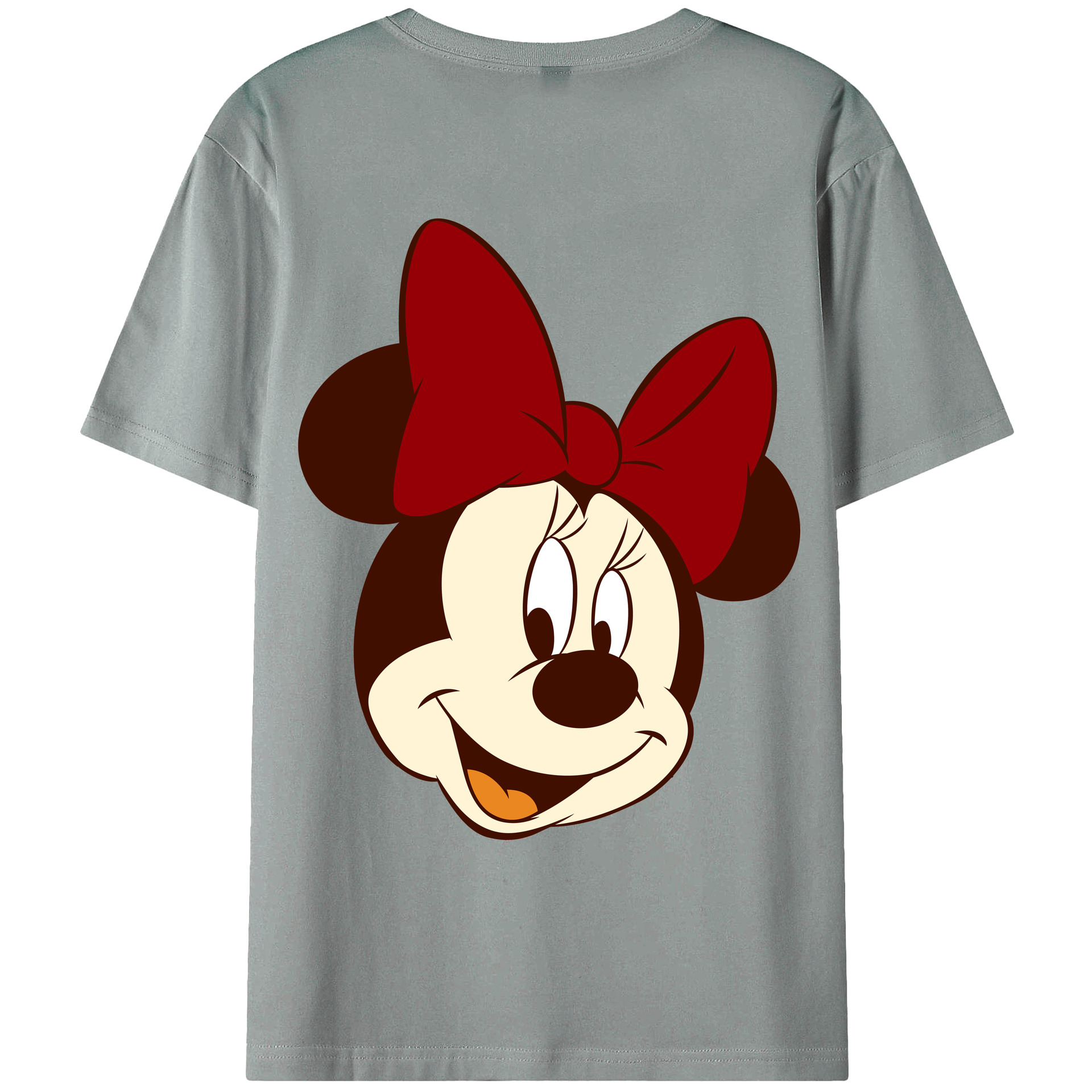ミッキーマウス Mickey Mouse 綿100％ メンズ半袖Tシャツ（バックプリント） 通気性